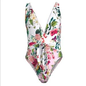 Women’s Medium PQ floral one piece swimsuit
